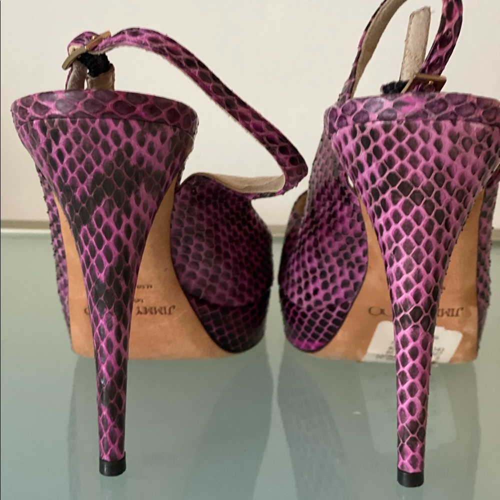 Jimmy Choo Purple Snake Skin Heels